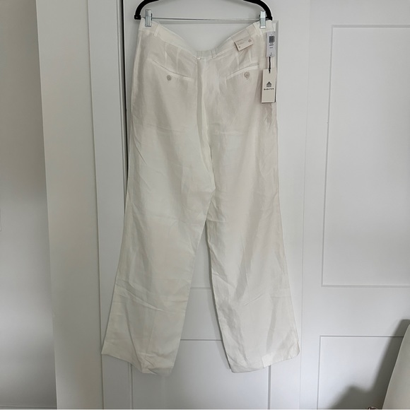 Aritzia Babaton Agency Linen Pant in Matte Pearl (White) New With Tags NWT - Picture 4 of 8